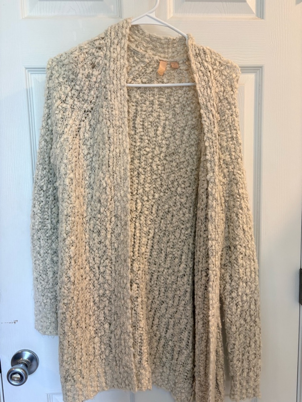 Cozy Cream Open-Front Women's Sweater Cardigan